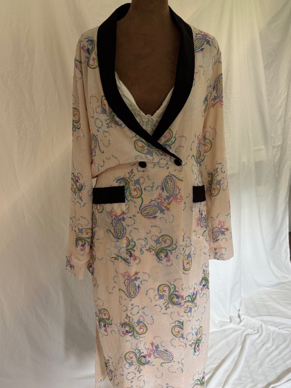 English Factory Pink Paisley longline duster/Cardigan NWT/Festival ready/Small